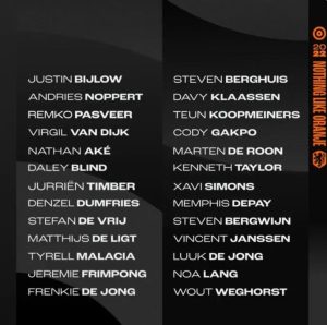 荷蘭卡達世界盃26人大名單